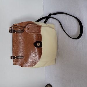 COPY - Dooney & Bourke cream nylon and leather crossbody handbag